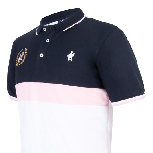 Polo Franjas Piqué Blanco