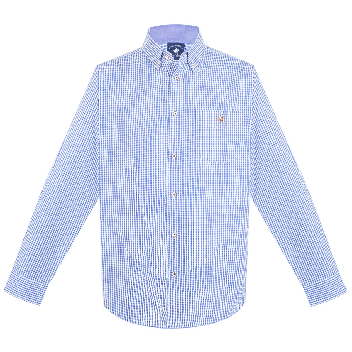 Camisa Bolsa Bordado Azul