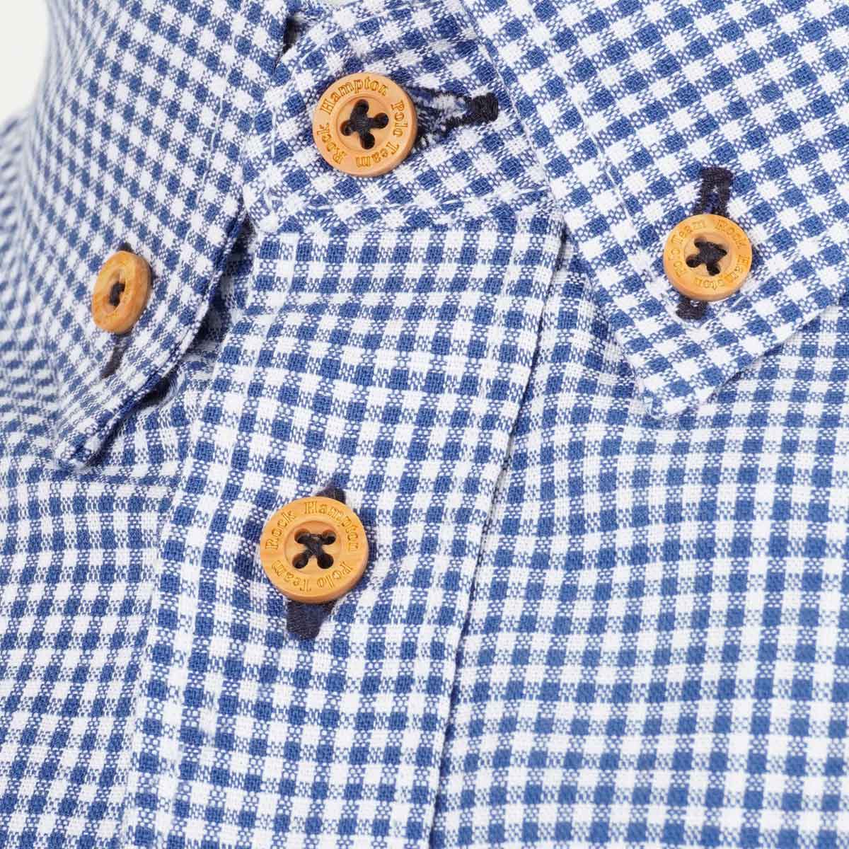 Camisa Minicuadros Manga Larga