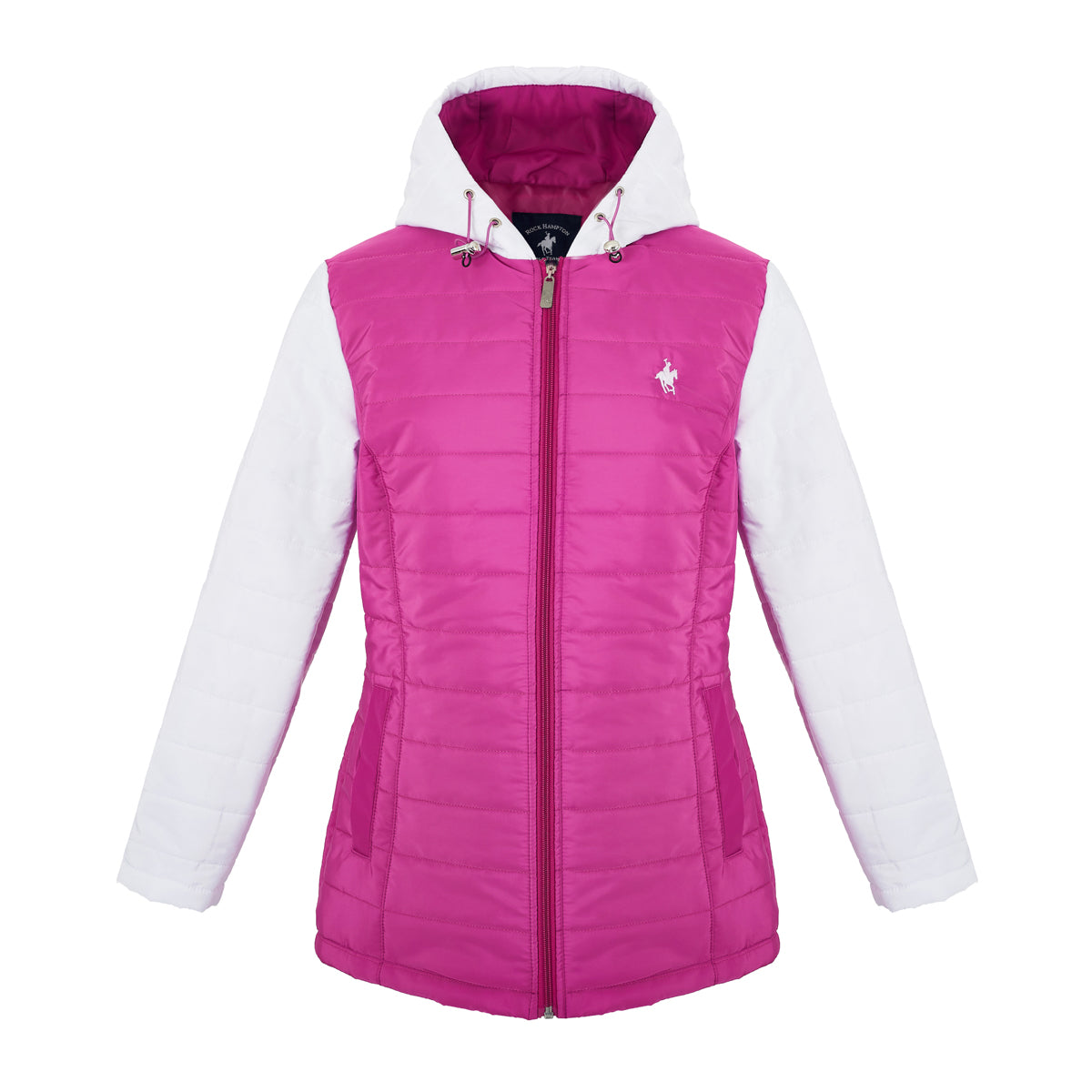 Chamarra Parka Bolsas Vivo Fucsia