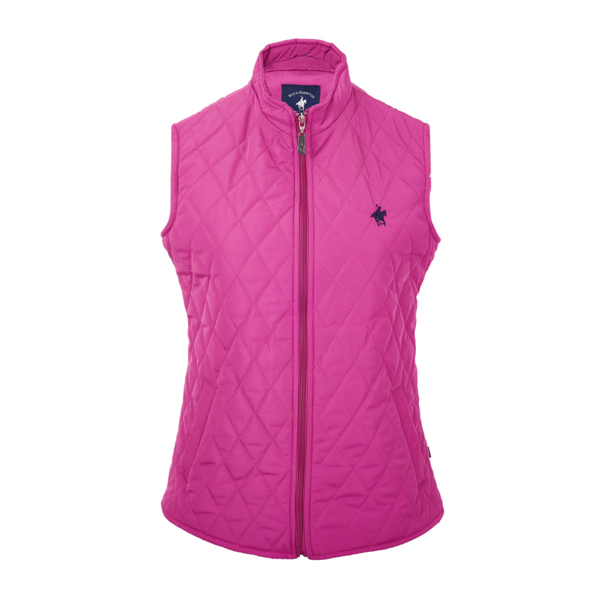Chaleco Rombos Poliéster Fucsia