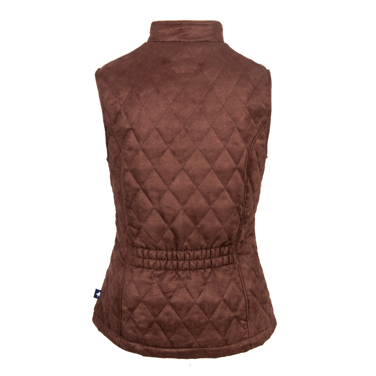 Chaleco Suede Rombos Cintura Elástica Chocolate