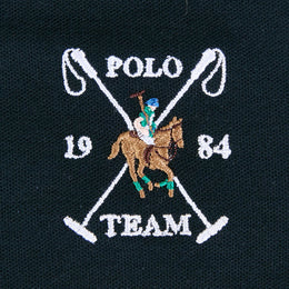 Polo Franja Escudo Número Marino