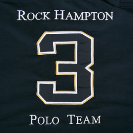 Polo Franja Escudo Número Marino