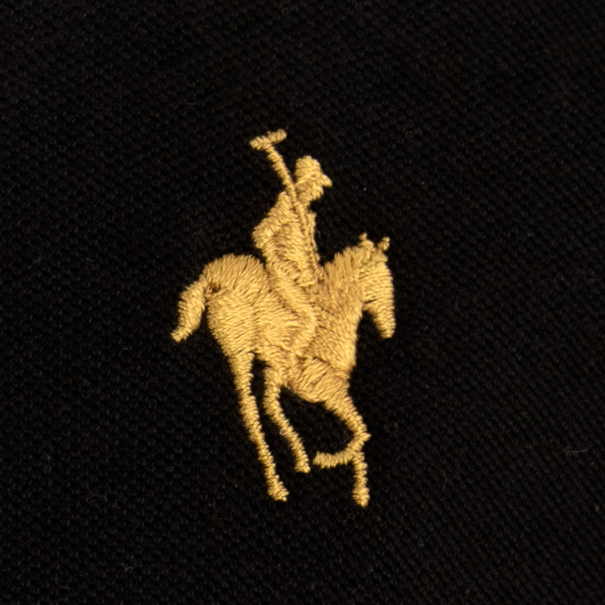 Polo Diagonal Bordados Negro/Oxford