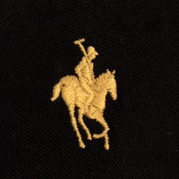 Polo Diagonal Bordados Negro/Oxford