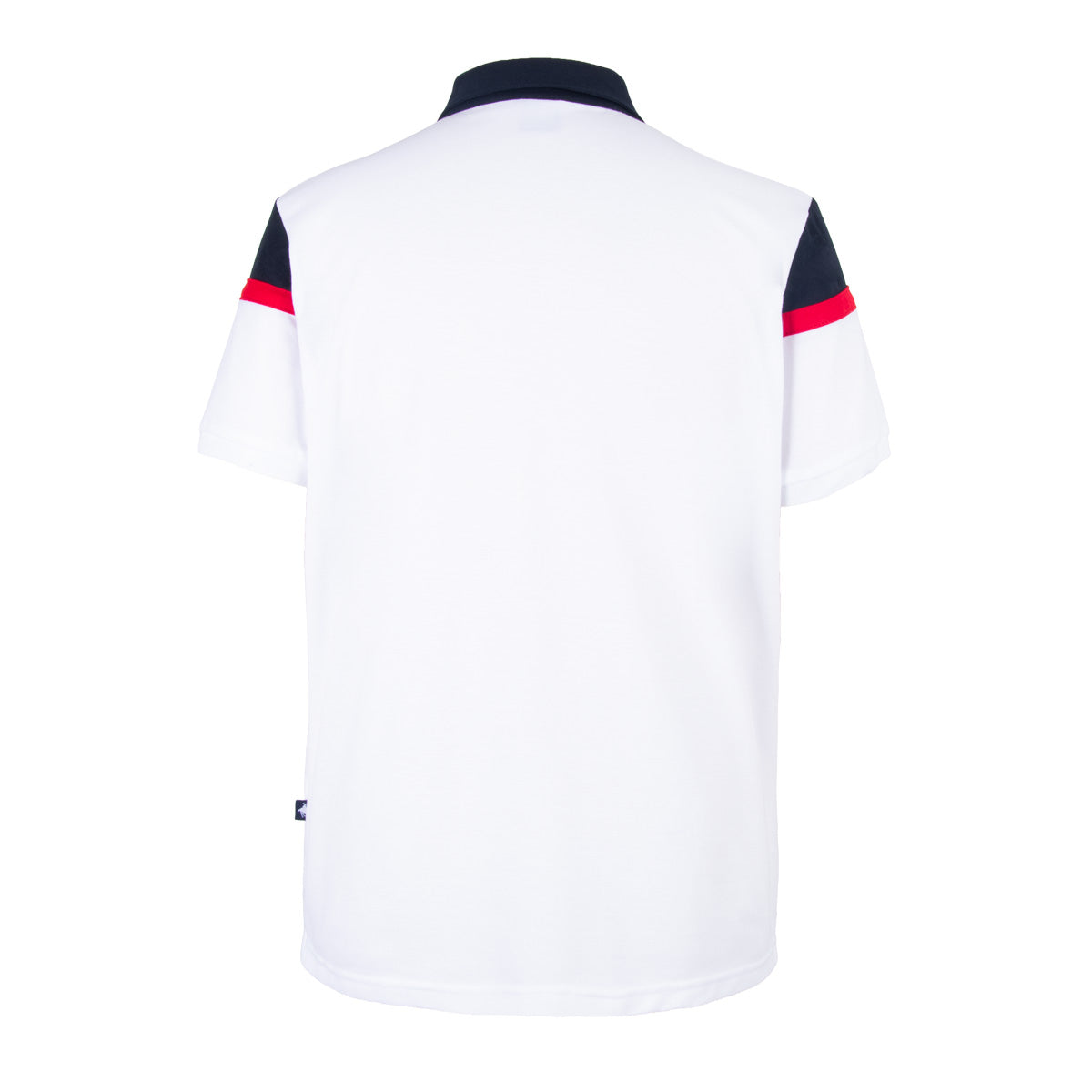 Polo Bloques Piqué Blanco Marino