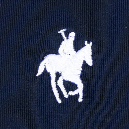 Polo Viscosa Cuello Tricolor Marino Gris