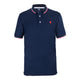 Polo Viscosa Cuello Tricolor Marino