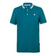 Polo Viscosa Cuello Tricolor Verde Quetzal