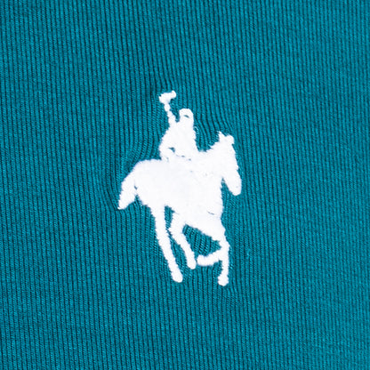 Polo Viscosa Cuello Tricolor Verde Quetzal