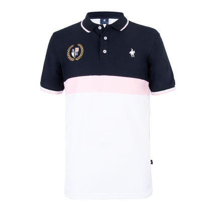 Polo Franjas Piqué Blanco