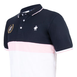 Polo Franjas Piqué Blanco