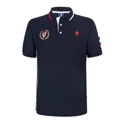 Polo Laterales Bordada Marino
