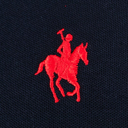 Polo Laterales Bordada Marino