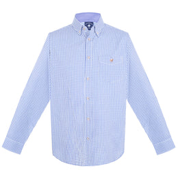 Camisa Bolsa Bordado Azul