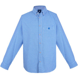 Camisa Cuadro Pequeño Azul
