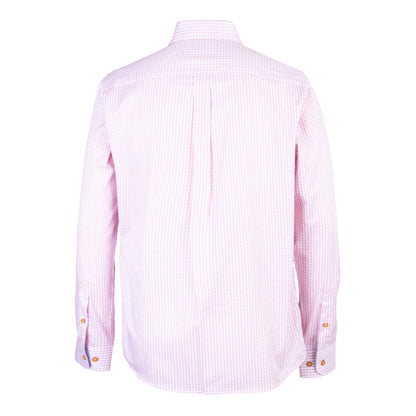 Camisa Minicuadros Algodón Bolsa Rosa