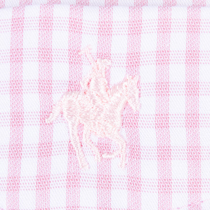Camisa Minicuadros Algodón Bolsa Rosa