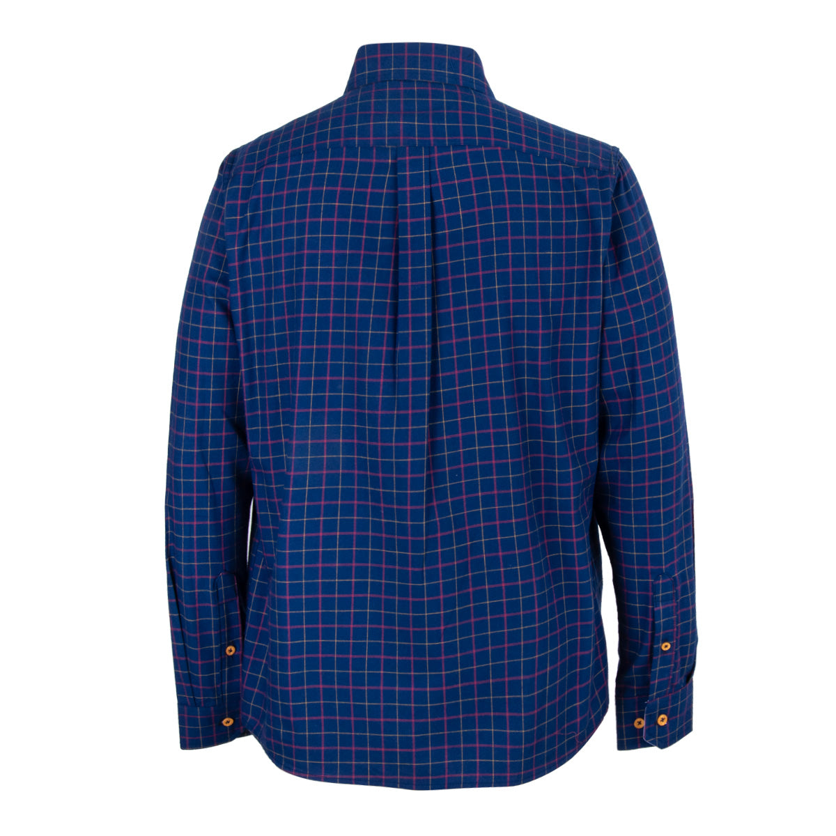 Camisa Cuadro Grande Algodón Marino
