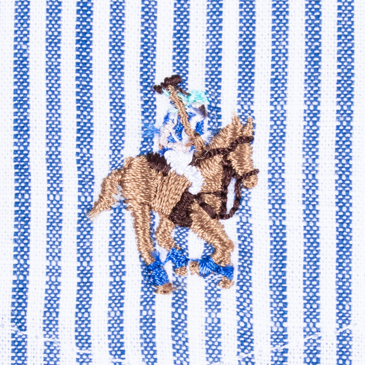 Camisa Rayas Algodón Azul