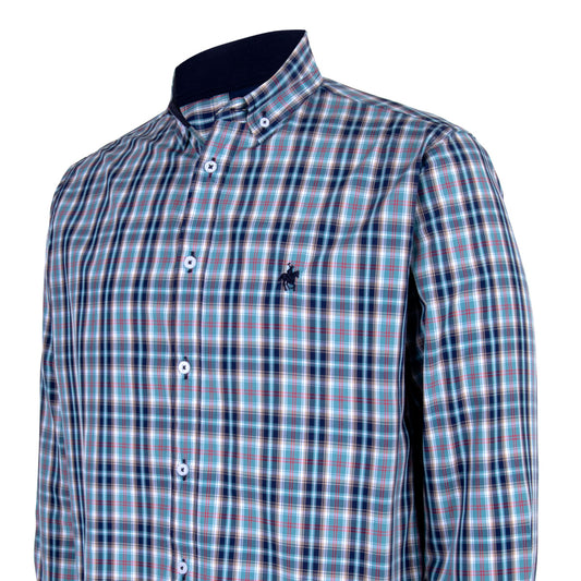 Camisa Cuadro Grande Bambú Marino