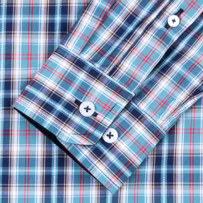 Camisa Cuadro Grande Bambú Marino
