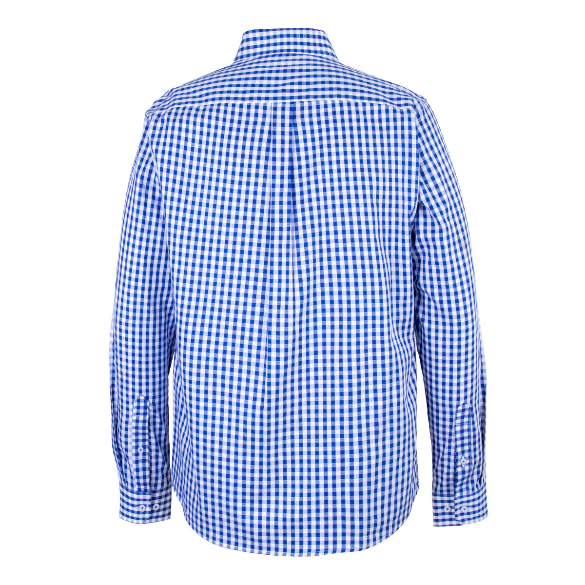 Camisa Cuadro Chico Algodón Azul