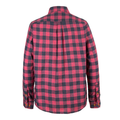 Camisa Maxicuadro Vino