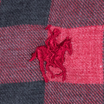 Camisa Maxicuadro Vino
