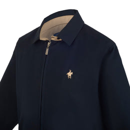 Chamarra Poly Cotton Cintura Elástica Marino
