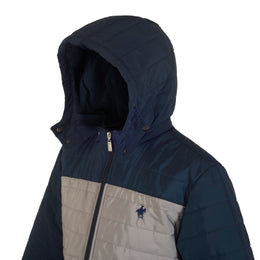 Chamarra Parka Capucha Desmontable Marino