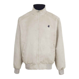 Chamarra Doble Vista Suede Arena/Marino