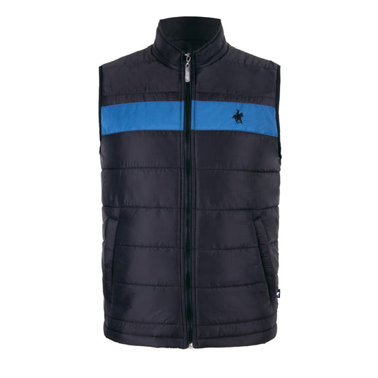 Chaleco Puffer Franja Negro