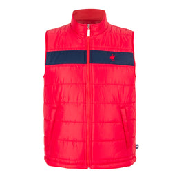 Chaleco Puffer Franja Rojo