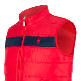 Chaleco Puffer Franja Rojo