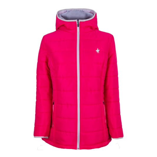 Parka Capitonada Bolsas Cierre Fucsia