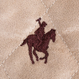 Chaleco Suede Rombos Cintura Elástica Arena