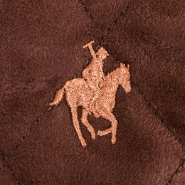 Chaleco Suede Rombos Cintura Elástica Chocolate