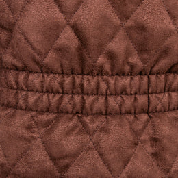 Chaleco Suede Rombos Cintura Elástica Chocolate