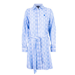 Vestido Camisero Maxirayas Bambú Azul
