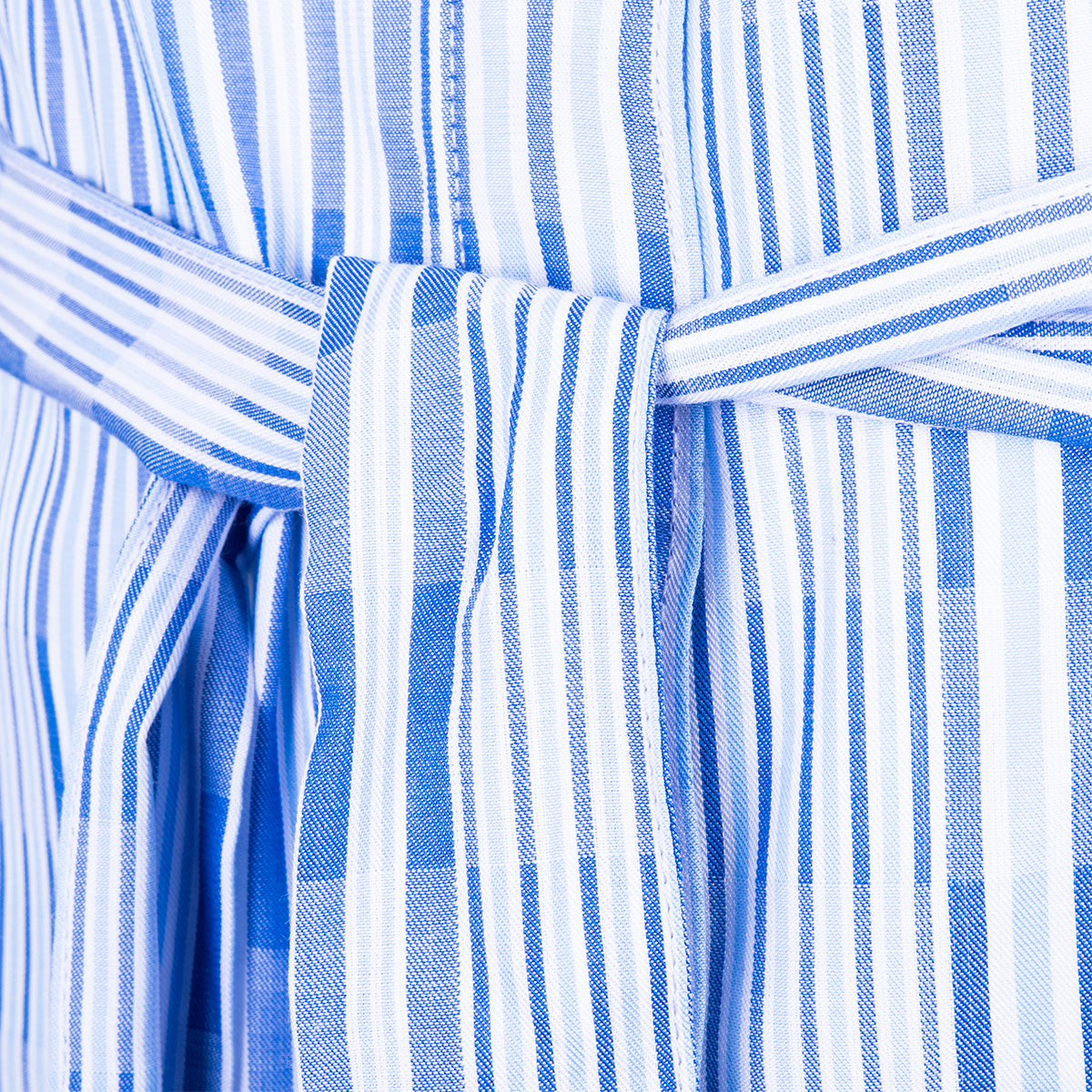 Vestido Camisero Maxirayas Bambú Azul