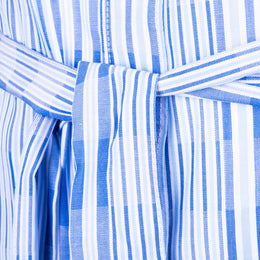Vestido Camisero Maxirayas Bambú Azul
