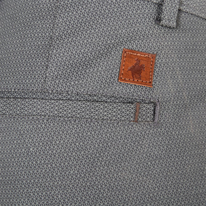 Pantalón Gabardina Print Modern Fit Gris