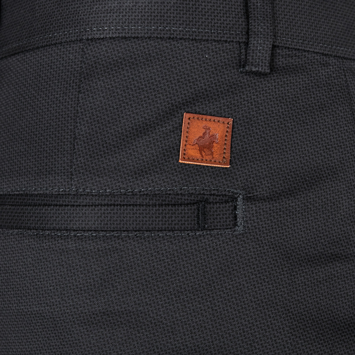 Pantalón Gabardina Print Modern Fit Negro