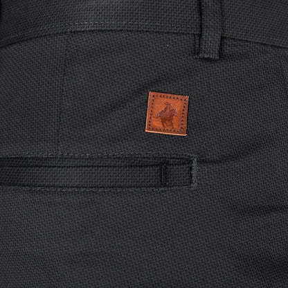 Pantalón Gabardina Print Modern Fit Negro